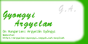 gyongyi argyelan business card