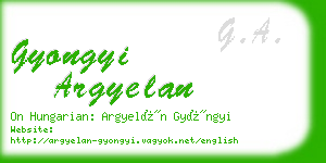 gyongyi argyelan business card